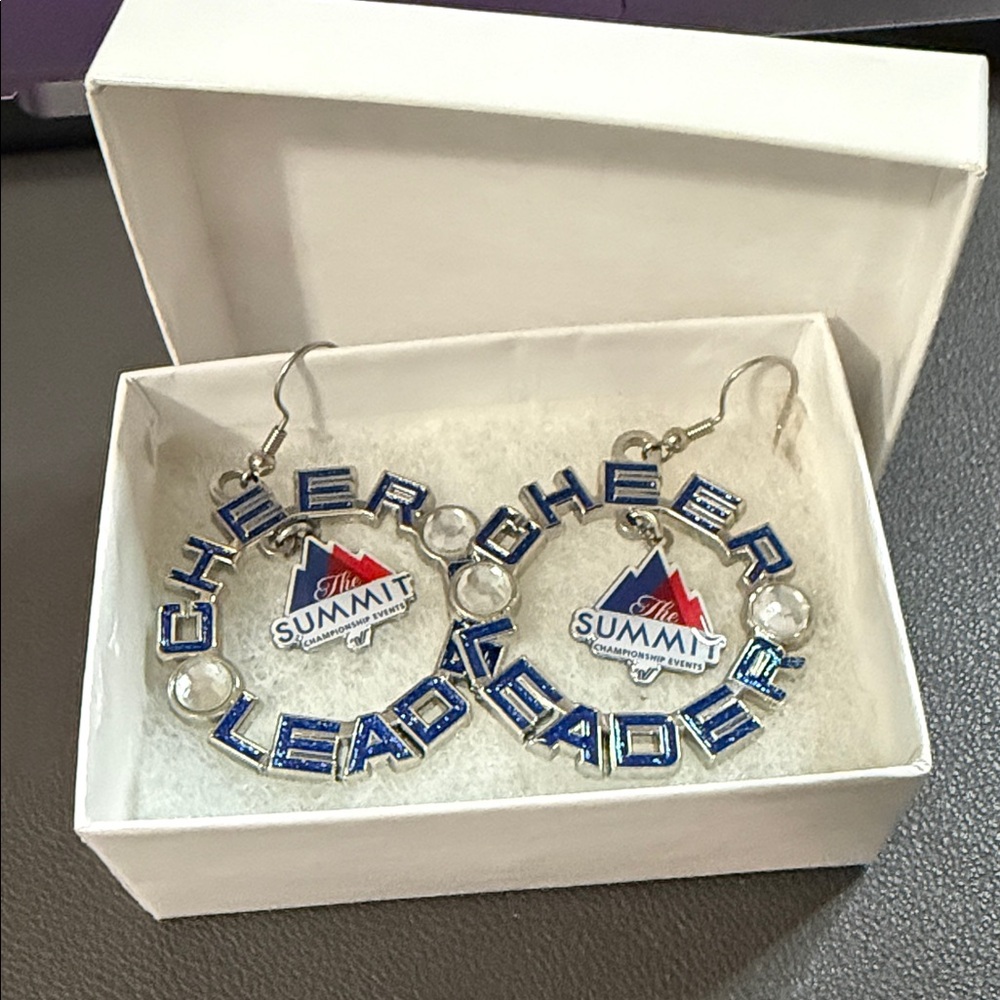 VARSITY ALL STAR CHEER SUMMIT CHEERLEADER OR CHEER MOM EARRINGS - Picture 5 of 5